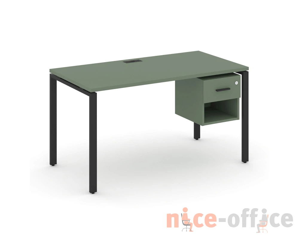 Стол рабочий с подвесной тумбой 1 открытой нишей и одним ящ. CN.SP-120 B 1580x720x750 Концепт / Concept