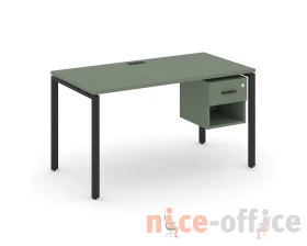 Стол рабочий с подвесной тумбой 1 открытой нишей и одним ящ. CN.SP-120 B 1580x720x750 Концепт / Concept images