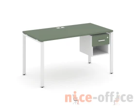 Стол рабочий с подвесной тумбой 1 открытой нишей и одним ящ. CN.SP-120 W 1580x720x750 Концепт / Concept images