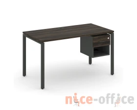 Стол рабочий с подвесной тумбой 1 открытой нишей и одним ящ. CN.SP-120 W 1580x720x750 Концепт / Concept images