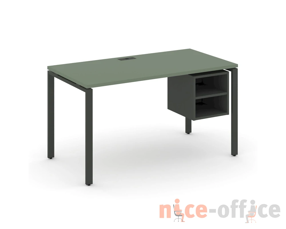 Стол рабочий с подвесной тумбой с 2 открытыми нишами CN.SP-108 1580x720x750 Концепт / Concept