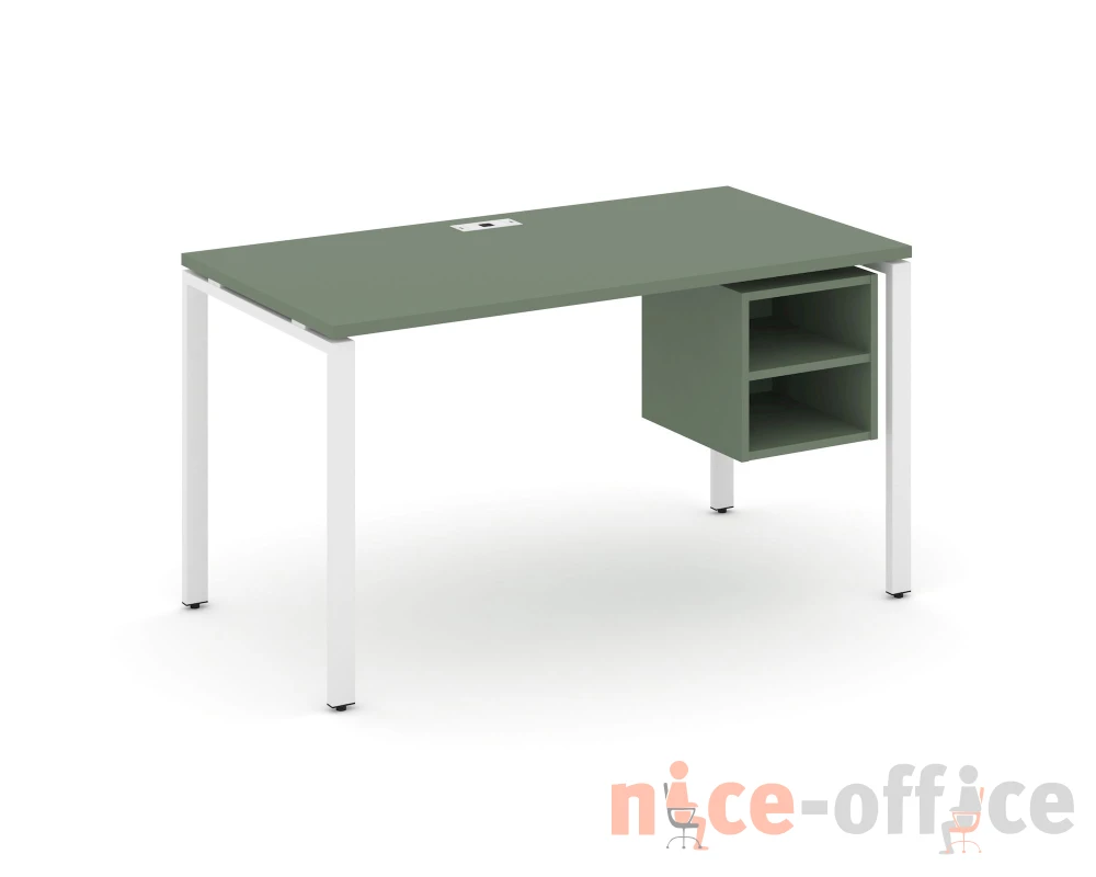 Стол рабочий с подвесной тумбой с 2 открытыми нишами CN.SP-108 1580x720x750 Концепт / Concept