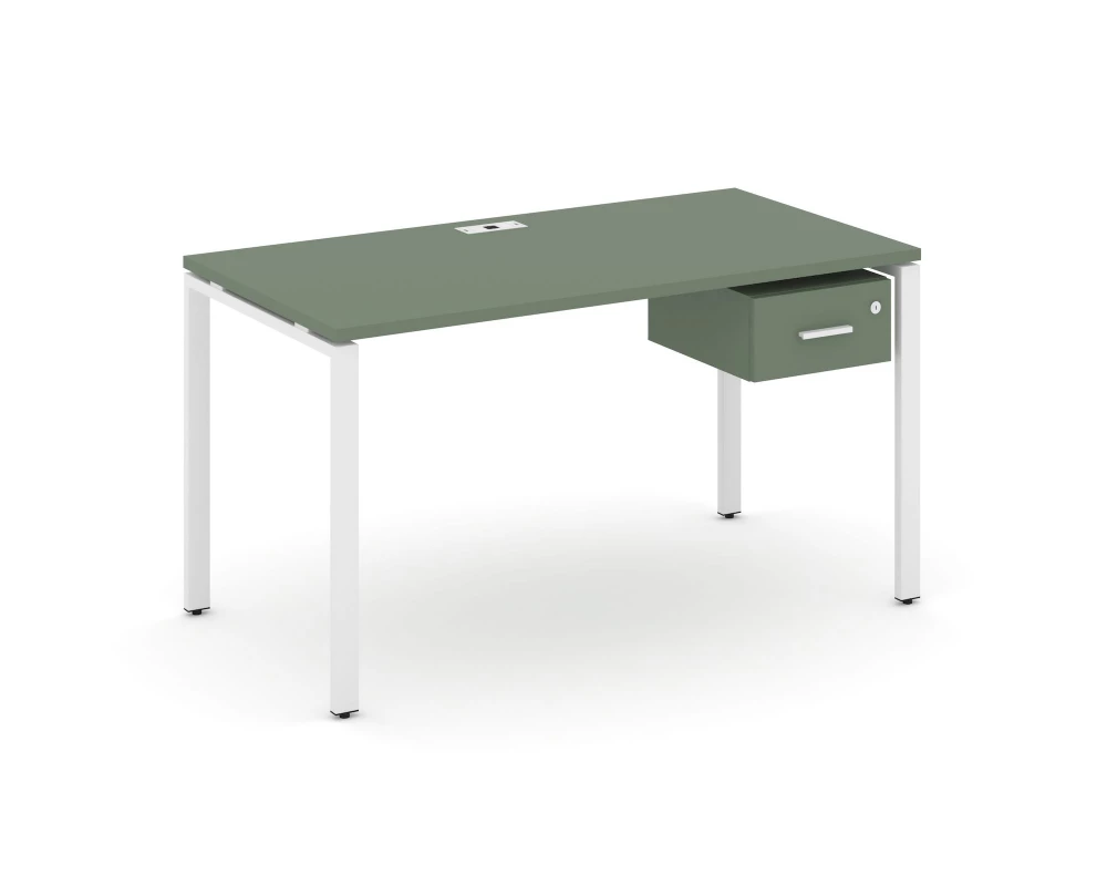 Стол рабочий с подвесной тумбой с одним ящ. CN.SP-109 W 980x720x750 Concept