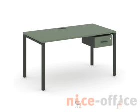 Стол рабочий с подвесной тумбой с одним ящ. CN.SP-111 W 1380x720x750 Концепт / Concept images