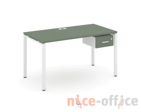Стол рабочий с подвесной тумбой с одним ящ. CN.SP-111 W 1380x720x750 Концепт / Concept images