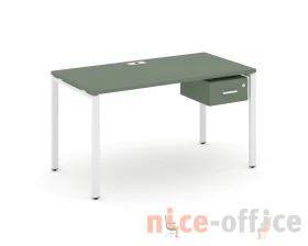Стол рабочий с подвесной тумбой с одним ящ. CN.SP-111 W 1380x720x750 Концепт / Concept images