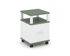 Тумба мобильная 1 распаш. фасад с надставкой CN.TUM-008 W 420x420x615 Concept images