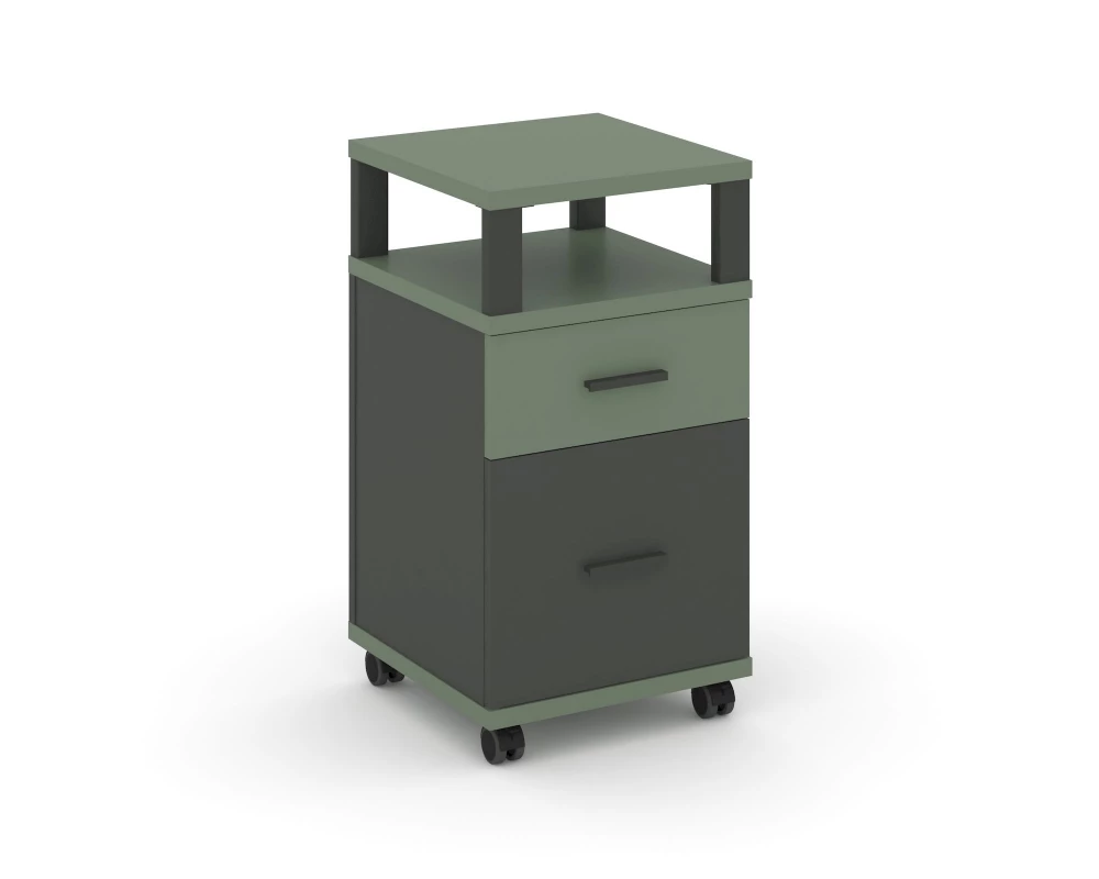 Тумба мобильная 1 ящ. 1 распаш. фасад с надставкой CN.TUM-010 A 420x420x782 Concept