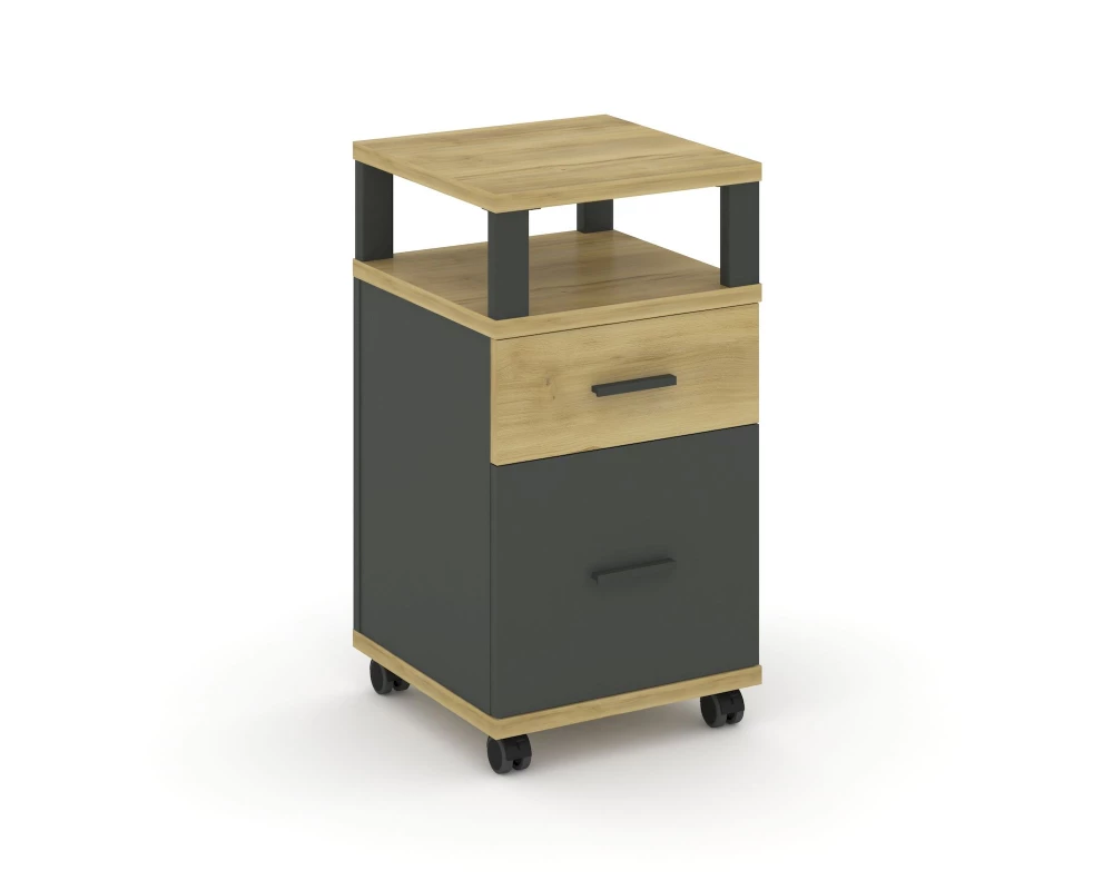 Тумба мобильная 1 ящ. 1 распаш. фасад с надставкой CN.TUM-010 A 420x420x782 Concept