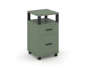 Тумба мобильная 1 ящ. 1 распаш. фасад с надставкой CN.TUM-010 B 420x420x782 Concept images