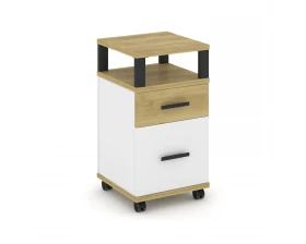 Тумба мобильная 1 ящ. 1 распаш. фасад с надставкой CN.TUM-010 B 420x420x782 Concept images
