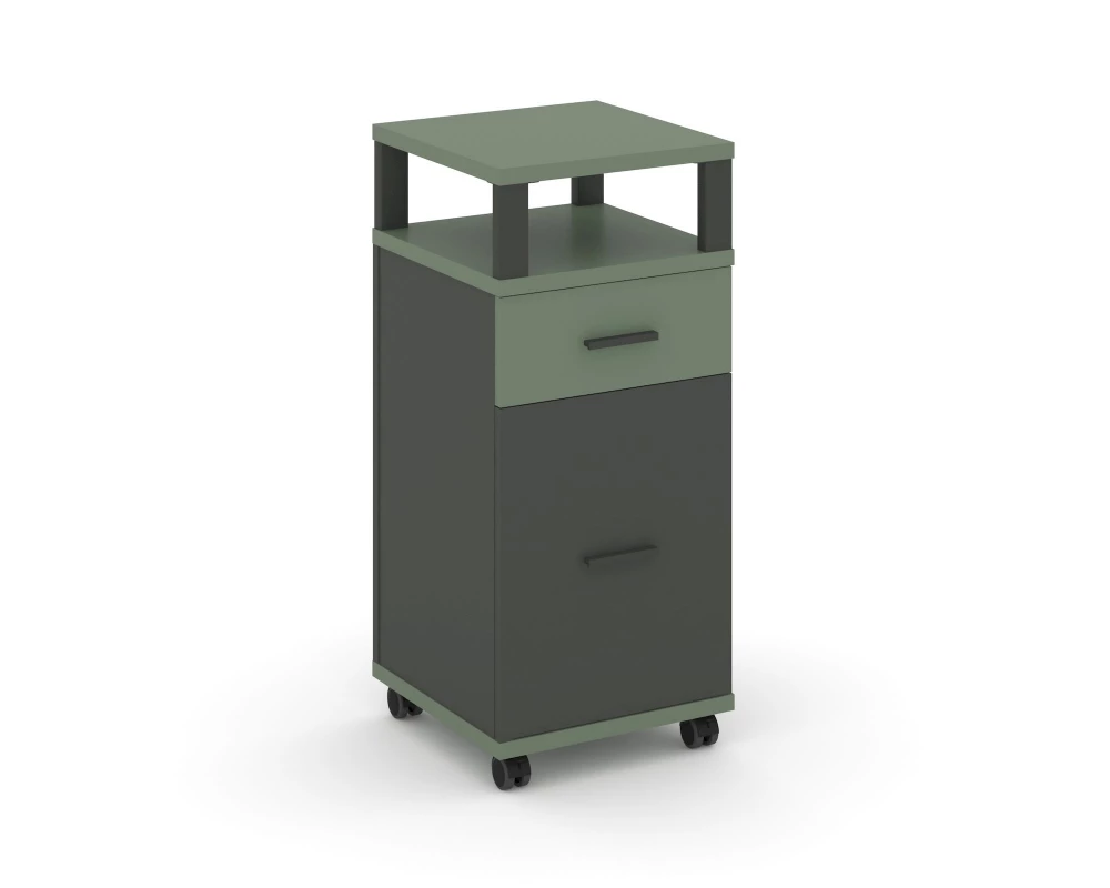Тумба мобильная 1 ящ. 1 распаш. фасад с надставкой CN.TUM-012 A 420x420x949 Concept