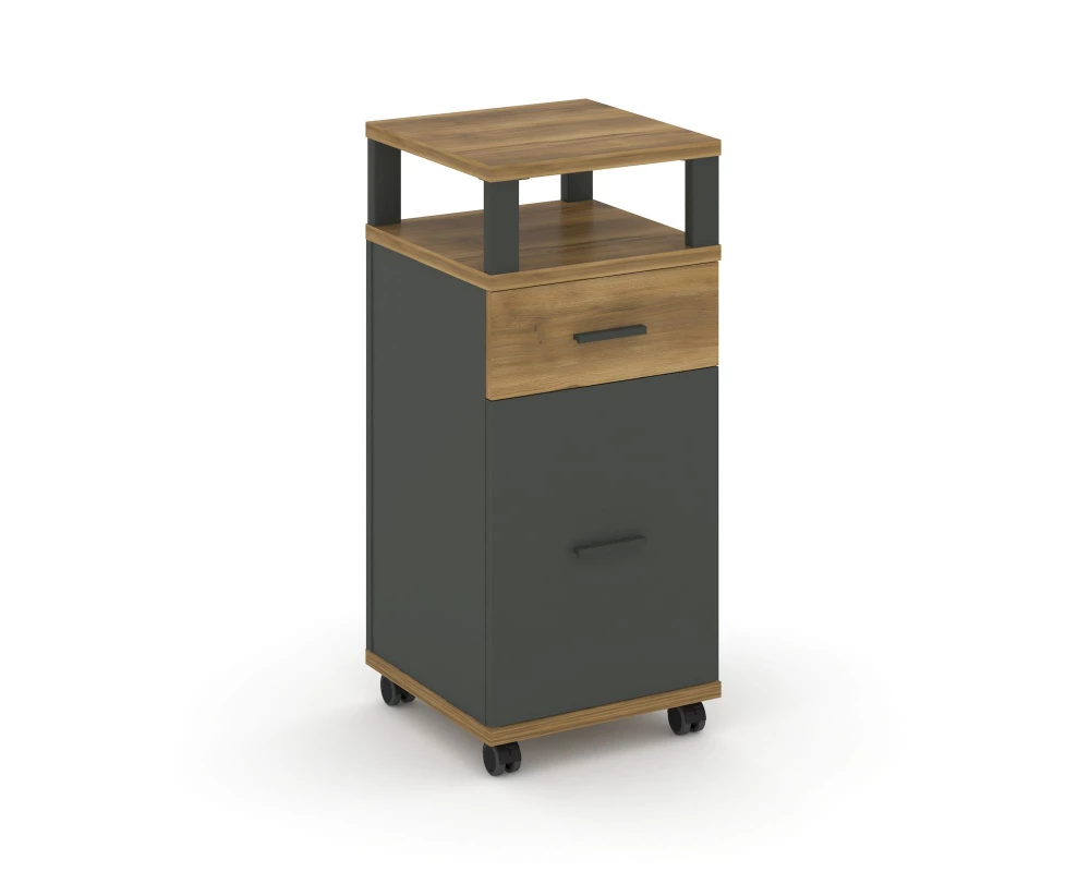 Тумба мобильная 1 ящ. 1 распаш. фасад с надставкой CN.TUM-012 A 420x420x949 Concept