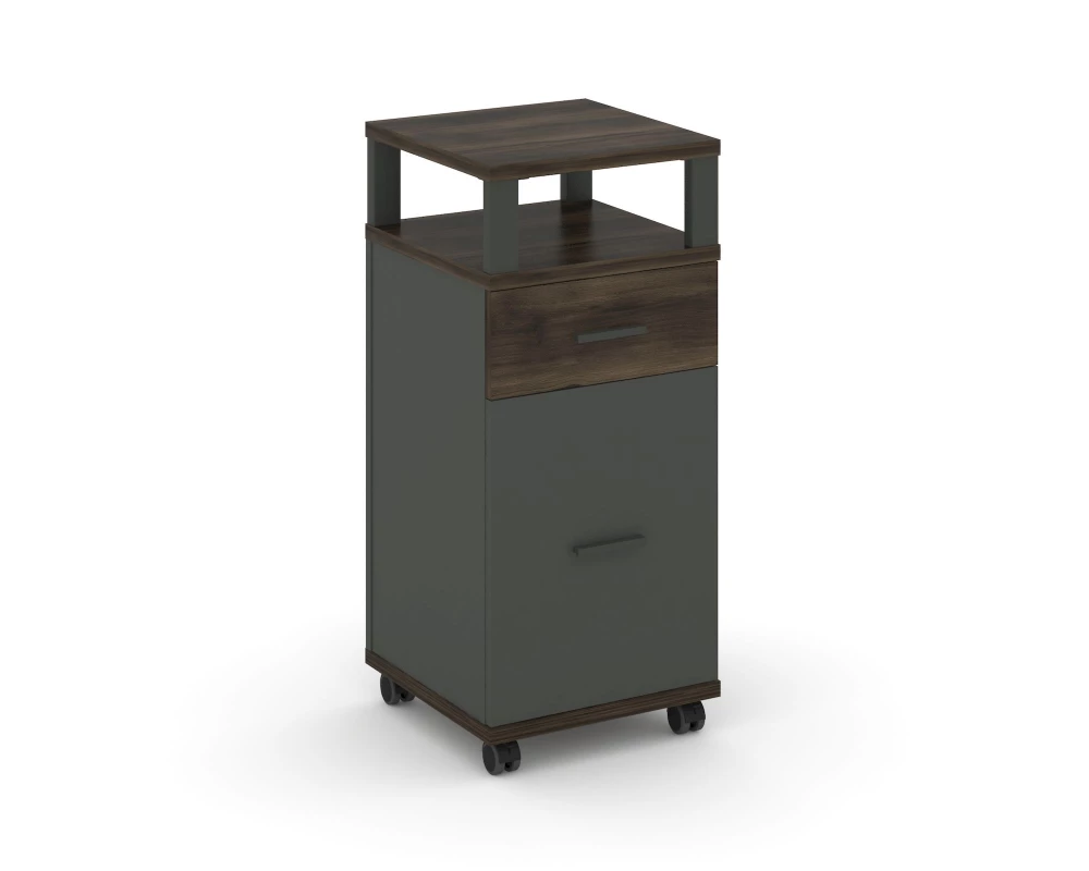 Тумба мобильная 1 ящ. 1 распаш. фасад с надставкой CN.TUM-012 A 420x420x949 Concept