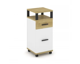 Тумба мобильная 1 ящ. 1 распаш. фасад с надставкой CN.TUM-012 B 420x420x949 Concept images
