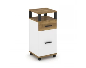 Тумба мобильная 1 ящ. 1 распаш. фасад с надставкой CN.TUM-012 B 420x420x949 Concept images