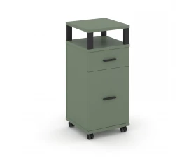 Тумба мобильная 1 ящ. 1 распаш. фасад с надставкой CN.TUM-012 B 420x420x949 Concept images
