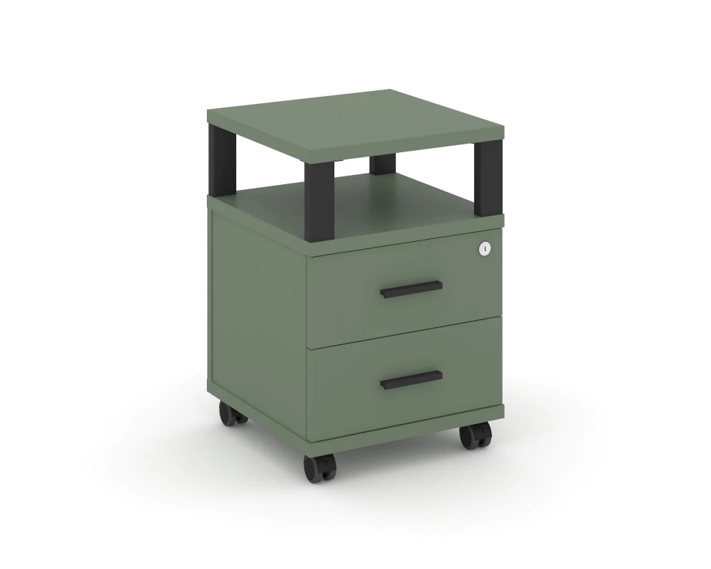 Тумба мобильная 2 ящ. с надставкой CN.TUM-002 B 420x420x615 Concept