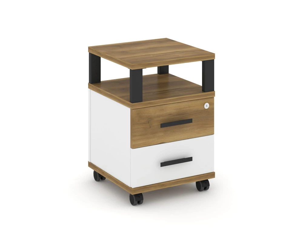 Тумба мобильная 2 ящ. с надставкой CN.TUM-002 B 420x420x615 Concept