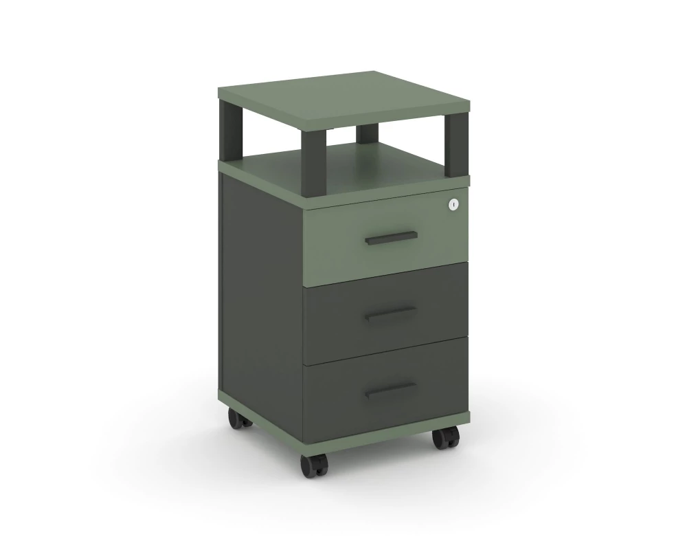 Тумба мобильная 3 ящ. с надставкой CN.TUM-004 A 420x420x782 Concept