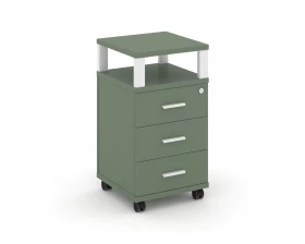 Тумба мобильная 3 ящ. с надставкой CN.TUM-004 W 420x420x782 Concept images