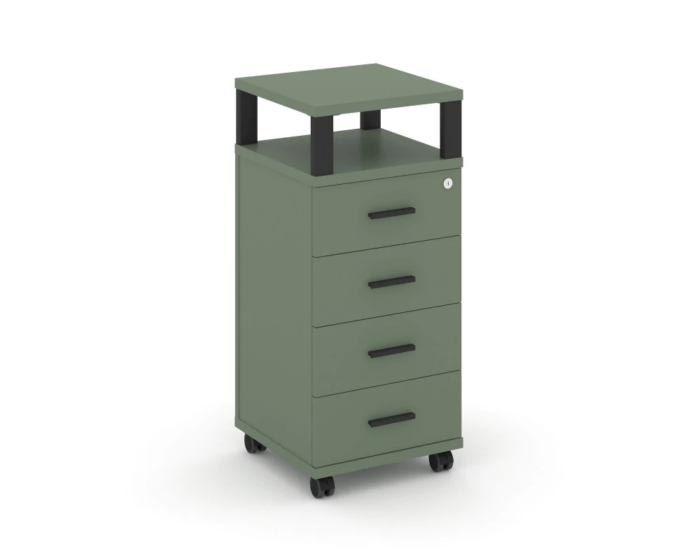 Тумба мобильная 4 ящ. с надставкой CN.TUM-006 B 420x420x949 Concept