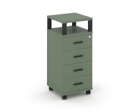 Тумба мобильная 4 ящ. с надставкой CN.TUM-006 B 420x420x949 Concept images