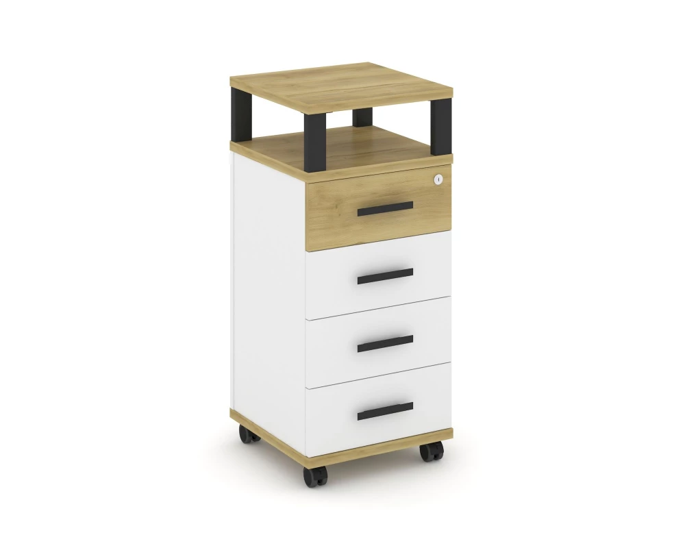 Тумба мобильная 4 ящ. с надставкой CN.TUM-006 B 420x420x949 Concept