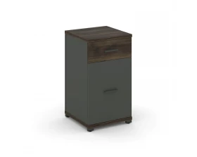 Тумба опорная/приставная 1 ящ. 1 распаш. фасад CN.TUO-005 W 420x420x750 Concept images