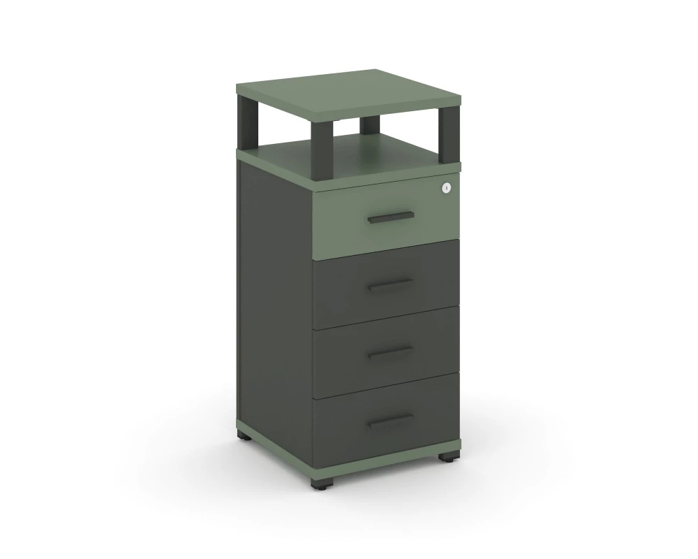 Тумба опорная/приставная 4 ящ. с надставкой CN.TUO-003 A 420x420x917 Concept