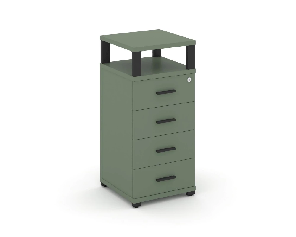 Тумба опорная/приставная 4 ящ. с надставкой CN.TUO-003 B 420x420x917 Concept