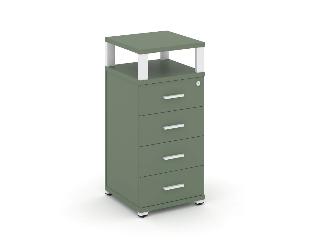 Тумба опорная/приставная 4 ящ. с надставкой CN.TUO-003 W 420x420x917 Concept