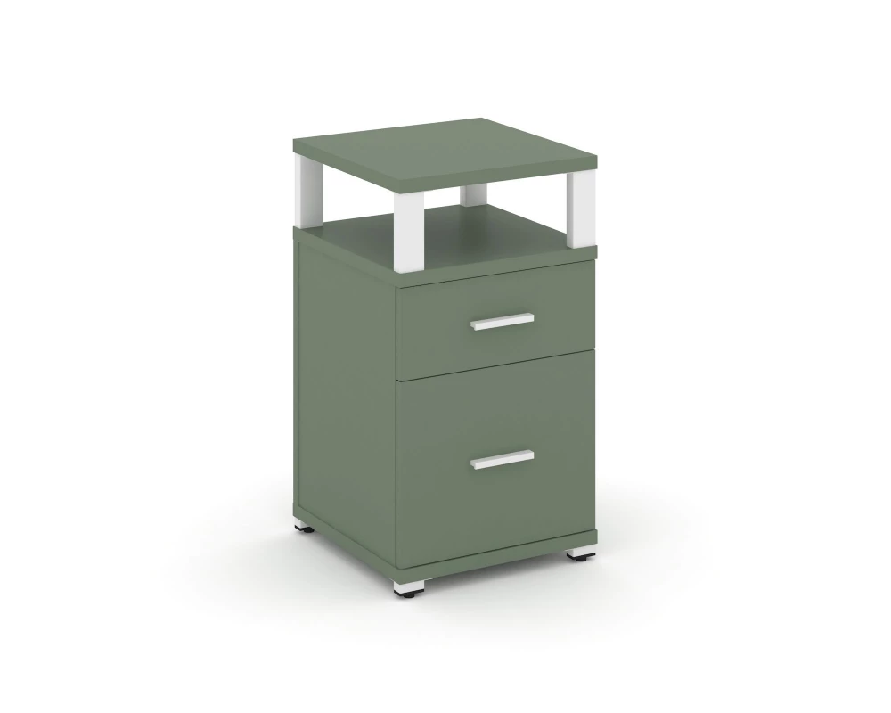 Тумба приставная 1 ящ. 1 распаш. фасад с надставкой CN.TUP-006 W 420x420x750 Concept