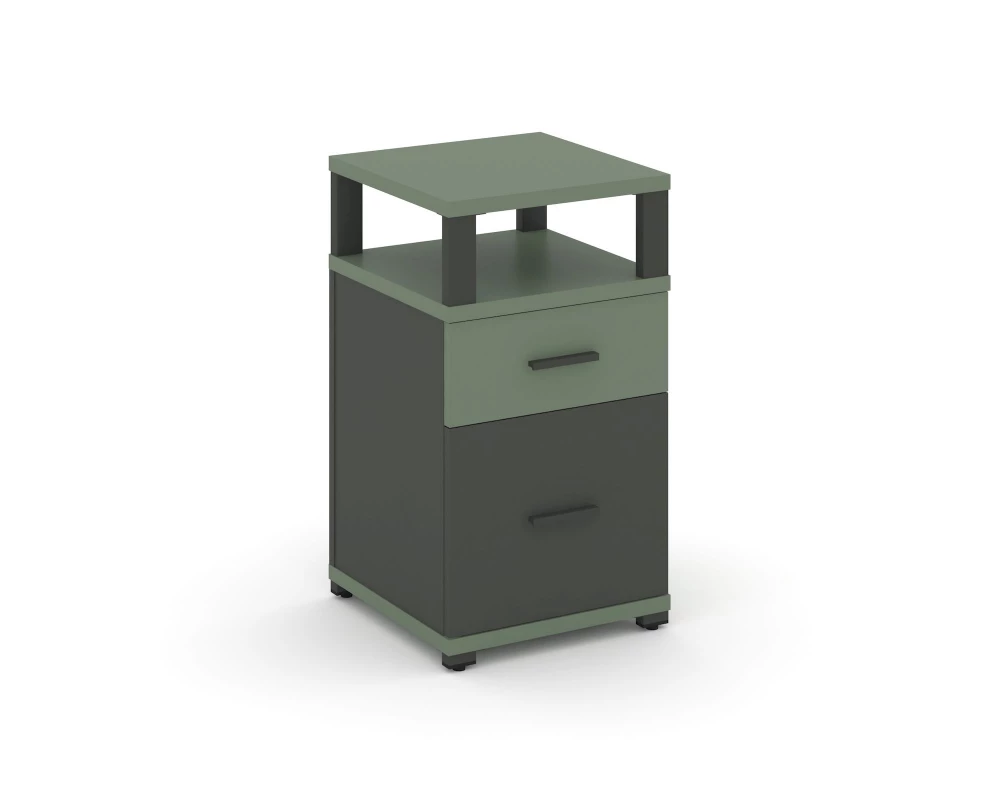 Тумба приставная 1 ящ. 1 распаш. фасад с надставкой CN.TUP-006 W 420x420x750 Concept