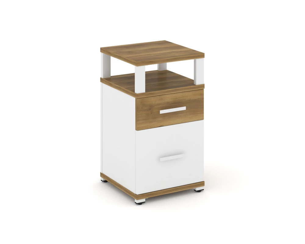 Тумба приставная 1 ящ. 1 распаш. фасад с надставкой CN.TUP-006 W 420x420x750 Concept