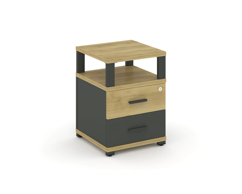 Тумба приставная 2 ящ. с надставкой CN.TUP-002 W 420x420x583 Concept
