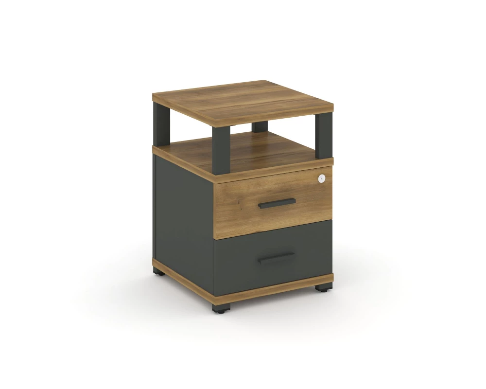 Тумба приставная 2 ящ. с надставкой CN.TUP-002 W 420x420x583 Concept