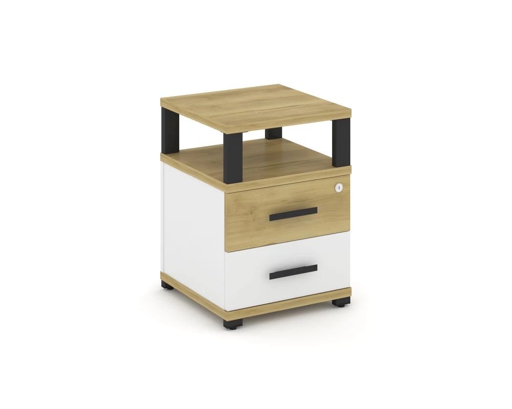 Тумба приставная 2 ящ. с надставкой CN.TUP-002 W 420x420x583 Concept
