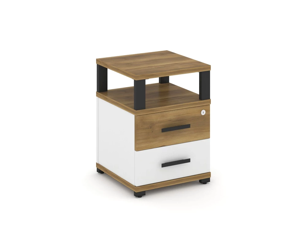Тумба приставная 2 ящ. с надставкой CN.TUP-002 W 420x420x583 Concept