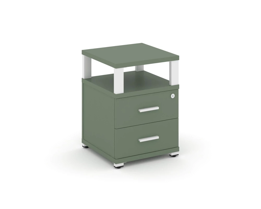 Тумба приставная 2 ящ. с надставкой CN.TUP-002 W 420x420x583 Concept