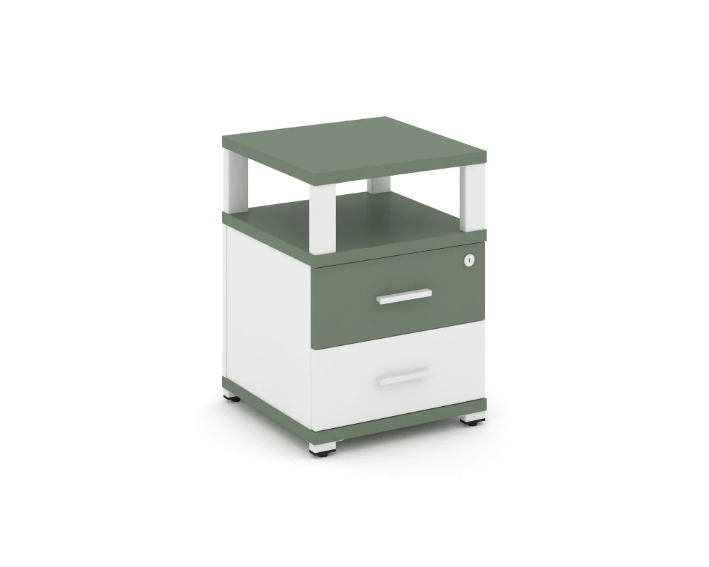 Тумба приставная 2 ящ. с надставкой CN.TUP-002 W 420x420x583 Concept