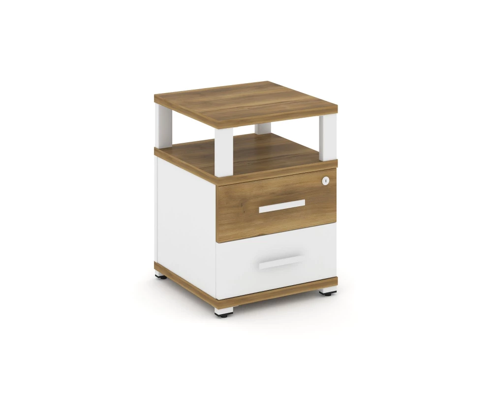 Тумба приставная 2 ящ. с надставкой CN.TUP-002 W 420x420x583 Concept