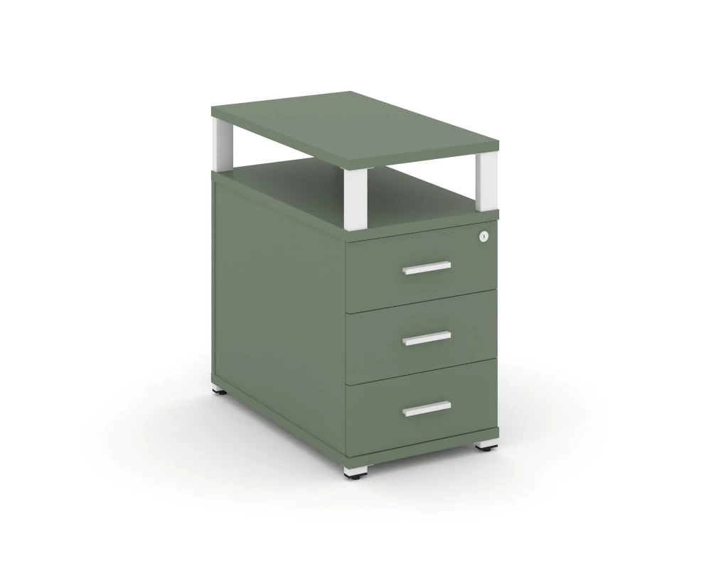 Тумба приставная 3 ящ. с надставкой CN.TGP-001 W 420x720x750 Concept