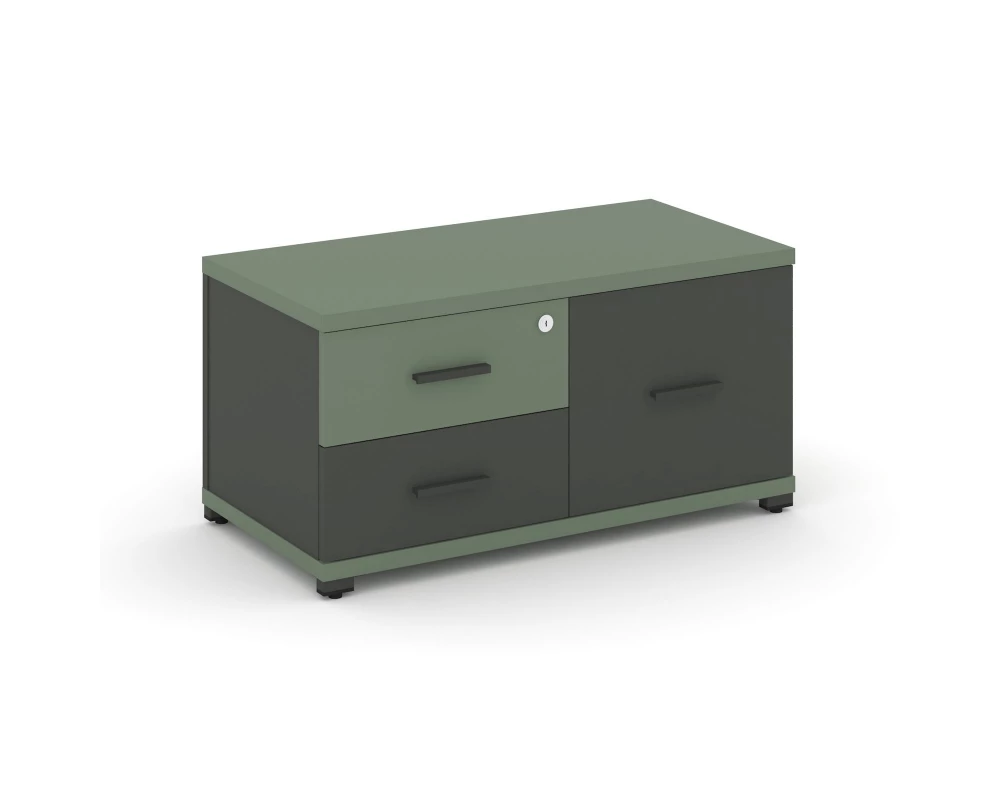 Тумба приставная широкая 2 ящ. 1 распаш. фасад CN.TSP-004 A 836x420x416 Concept