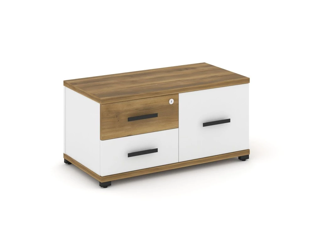 Тумба приставная широкая 2 ящ. 1 распаш. фасад CN.TSP-004 B 836x420x416 Concept