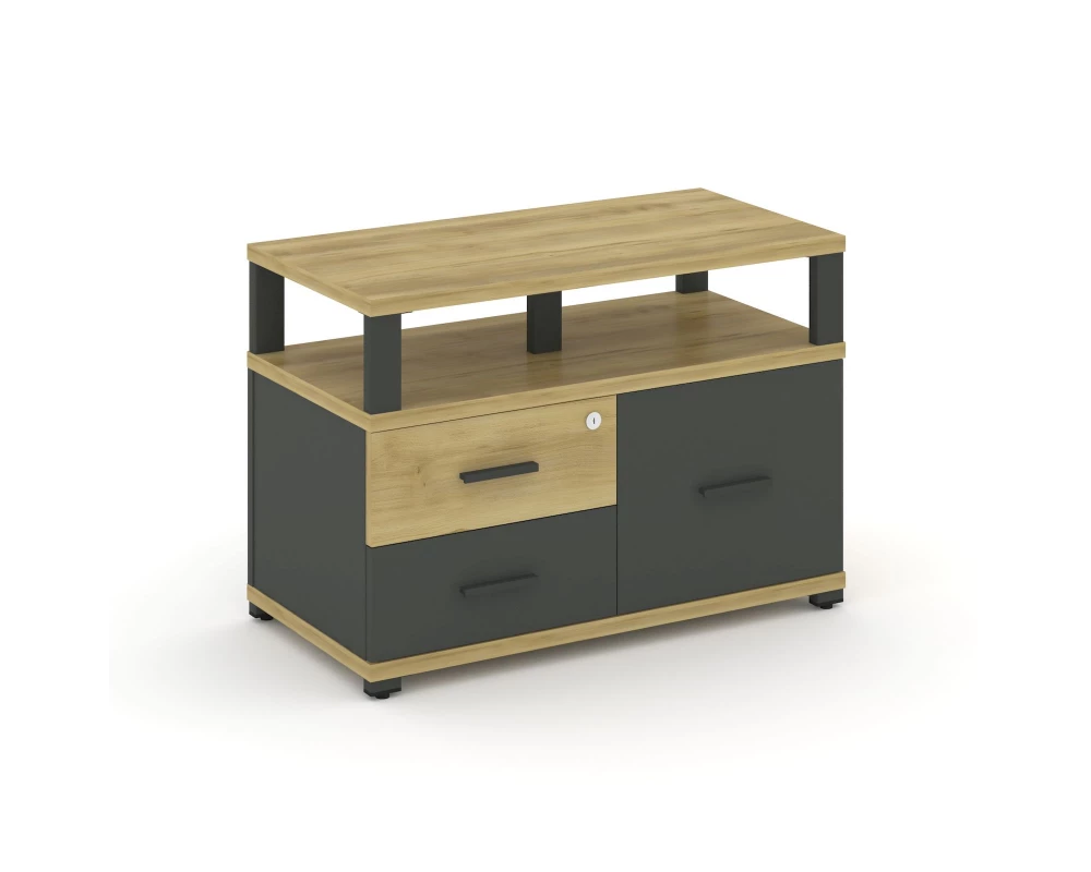 Тумба приставная широкая 2 ящ. 1 распаш. фасад с надставкой широкой CN.TSP-006 A 836x420x583 Concept