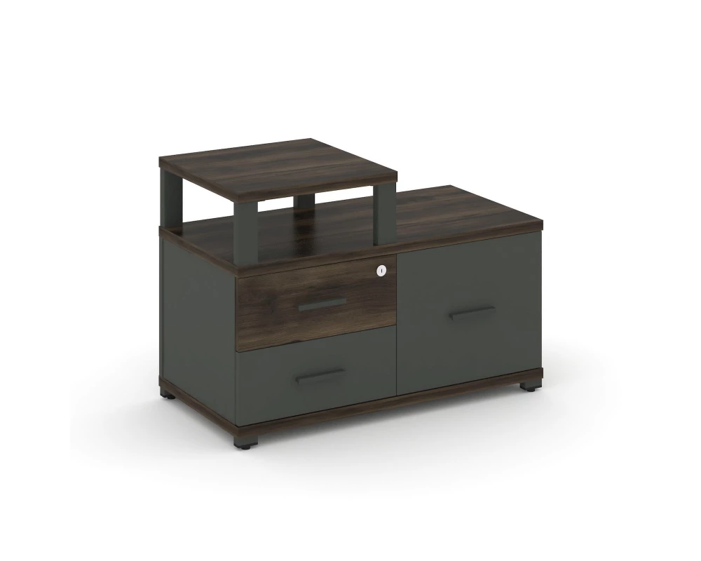 Тумба приставная широкая 2 ящ. 1 распаш. фасад с надставкой узкой CN.TSP-005 A 836x420x583 Concept