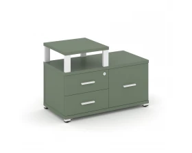 Тумба приставная широкая 2 ящ. 1 распаш. фасад с надставкой узкой CN.TSP-005 W 836x420x583 Concept images