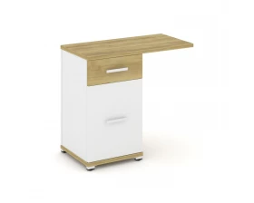 Тумба приставная узкая 1 ящ. 1 распаш. фасад со свесом CN.TUS-003 W 836x420x750 Concept images