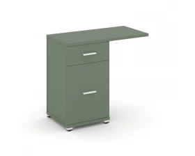 Тумба приставная узкая 1 ящ. 1 распаш. фасад со свесом CN.TUS-003 W 836x420x750 Concept images